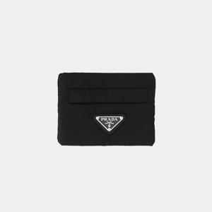 MUST IT_ 공용 삼각로고 리나일론 니트 밴드 카드지갑 블랙 UMK60S1921WTO F0002