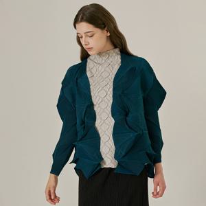 [최초가 181000원] 숄 조각 플리츠 가디건 자켓_YI08WNPCD01