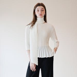 [최초가 178000원] 보리주름 스카프 세트 플리츠 블라우스 아이보리_YJ04WQPBL80