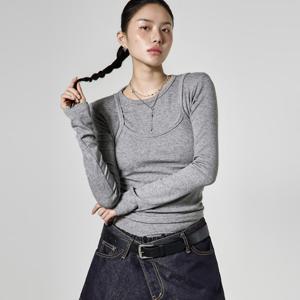 E4129 슬리브리스 세트 탑