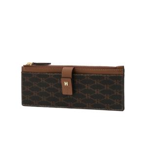 헤지스 액세서리 여성 [[25SS]] WIWA5E801W2 브라운 로고패턴 가죽 장지갑