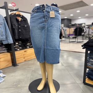 여성 슬림핏 미디 데님 스커트 A4711-0004_DG