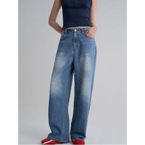 빈티지 워싱 와이드 경량데님 - 블루 (355821LPMP)