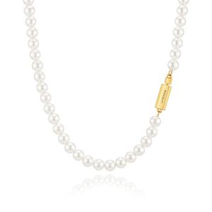 H에디션 실버(Y) 화이트 진주 비드 목걸이 6mm HL6N33600Y9450