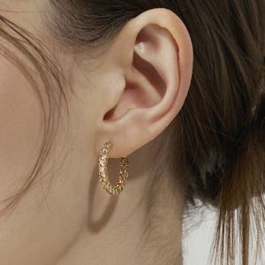 에센스 실버(Y) 테니스 원터치 귀걸이 슬림 L 샴페인 HL4E51415Y9XXX