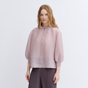 [최초가 159000원] 웨이브 지그재그 프릴 넥 벌룬 티셔츠_PPTSM026002