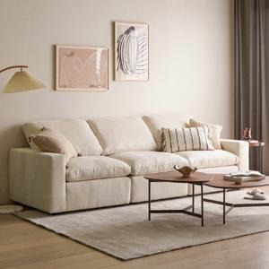 캄포미니 4인 소파_아이보리