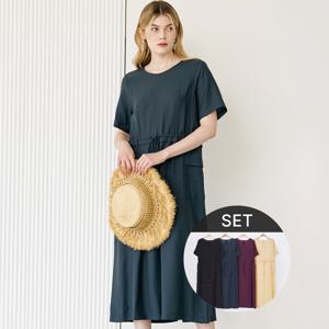 [최초가 109000원] [55~88] [1+1] 라운드넥 플레어 원피스 2종