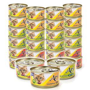 테비 아리캔 혼합 80g X 24개 고양이캔