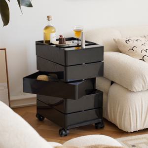 360도 회전 이동식 모던 사각 5단 트롤리 NM-5D