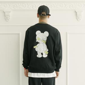 [당일발송/빅사이즈] 폰트베어 오버핏 맨투맨 티셔츠 커플 긴팔 빅사이즈 남녀공용 SMD_0062 (5Color)