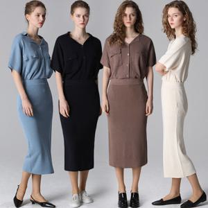 [최초가 38000원] 코튼 비스코스 니트 셋업 스커트(4종택일)