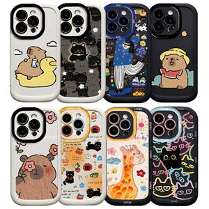 갤럭시 s25 s24 s23 플러스 울트라 귀여운 카피바라 고양이 캐릭터 슬림 실리콘 그립 케이스