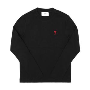 AMI BFUTS235 724 001  드 꾀흐 스몰 하트 로고 공용 긴팔티