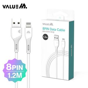 밸류엠 아이폰 8핀 고속 충전 데이터 케이블 1.2m 8핀케이블 아이폰케이블 8핀고속케이블