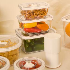[무케]_휴락 진공밀폐용기사각4종세트 밀프랩 반찬통 야채보관 이유식용기 냉장고정리