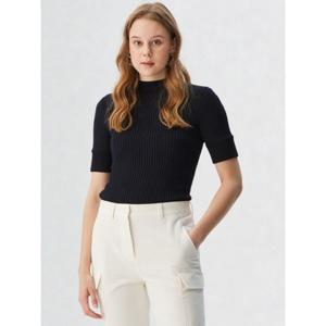 [하프클럽] 여성 썸머 쿨링 슬림핏 터틀넥 티셔츠 블랙 MDW2TS612BLK