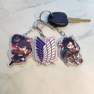 진격의 거인 진격거 키링 굿즈 피규어 가챠 리바이 에렌 미카사 한지 엘빈 아르민 자유의 AA0316