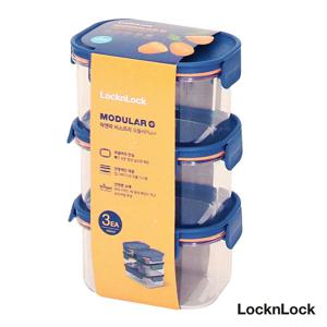 락앤락 비스프리 모듈러 플러스 430ml 3개입 냉장고정리용기 찬통 반찬통 락앤락밀폐용기
