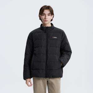 N254UDW922 헤론 스탠드넥 경량 구스다운 점퍼 BLACK