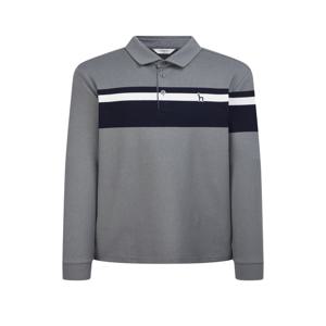 헤지스 골프 남성 [[24FW]] WPTS4D702G3 [스테디셀러][가격인하]그레이 라인배색 긴팔폴로티셔