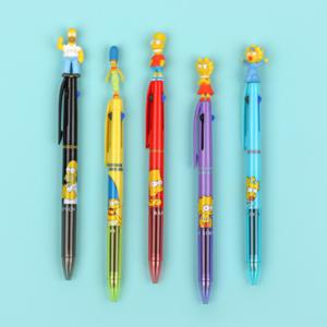 심슨 캐릭터 마스코트 퀵드라이 3색펜 0.5mm (5 option)