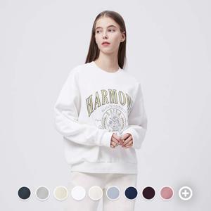 321930 여 브러시드 크루넥 테리 아트워크