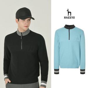 [인기] 헤지스남성 반집업 방풍 반폴라 니트 평상겸용 골프니트 HUSW5D717