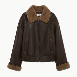 페이크 레더 무스탕 자켓 TWUJKP82120