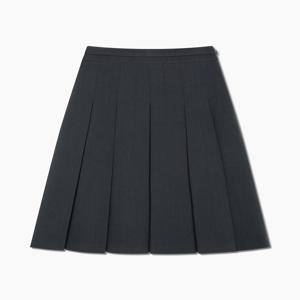 [정가178000원] 언밸런스 플리츠 미디 스커트 TWWSKQ50010