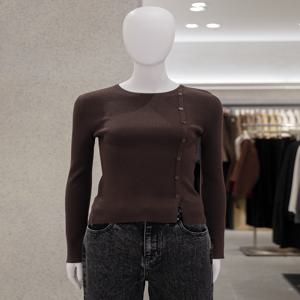 리스트 골지 버튼 장식 슬림 니트 TSKPOQ52080