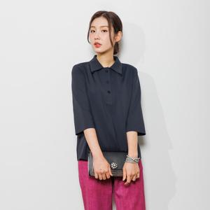 [최초가 158000원] 솔리드 카라 셔츠 (AHSOTF02)-BLACK