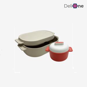 플래티넘 실리콘 쿠커 세트 [전자레인지 스팀쿠커S+L]