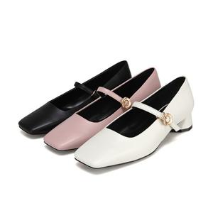 [최초가 119,000] 양가죽 스퀘어토 메리제인 플랫 3cm_SFF101.