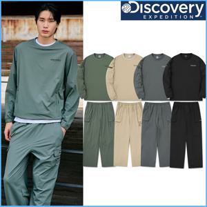 디스커버리 남성 우븐 맨투맨/스트링팬츠 트레이닝세트 DMTR37044,DMTP35044 CJDTT