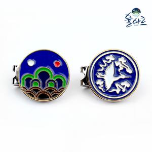 골프 볼마커 전통 민화 일월오봉도 고급 선물 외국인 기념품 골프용품 볼마커세트 홀더 작호도 굿즈 까치호랑이