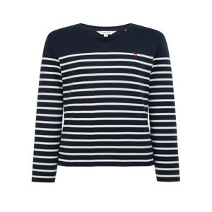 헤지스 여성 [[26SS]] HSTS6A103N2 브이넥 스트라이프 긴팔 티셔츠 네이비