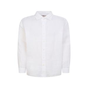 남성 [[25SS]] WMSH5A007WT [스테디셀러] 화이트 버튼다운 린넨 긴팔캐주얼셔츠