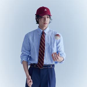 린넨 스트라이프 셔츠 (라이트블루) (BBTHMF8190LFM)