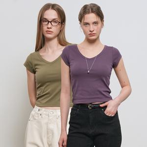 데일리 브이넥 티셔츠 [4COL] / GF1LTS513