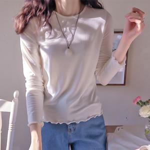 앤크리스 봄텐셀 웨이브 보들스판 여리핏 티