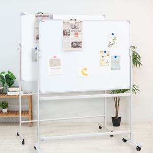 이동식 양면 화이트보드 자석 높이조절 보드판 칠판 스탠드 세트 1200x900mm
