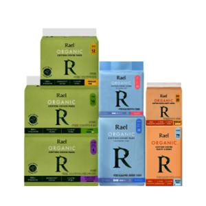 라엘 유기농 순면커버 올그린 생리대 7팩 (소/중/대/오버/라이너/요실금)