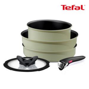 (2/11 브랜드데이 22%+5%중복_오늘출고)테팔 매직핸즈 인덕션 크렘 드 피스타치오 프라이팬 냄비 5종세트