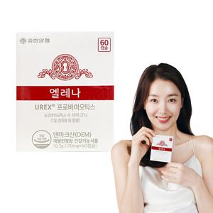 유한양행 엘레나 여성 질 건강 유산균 UREX 프로바이오틱스 170mg x 60캡슐(2개월분)