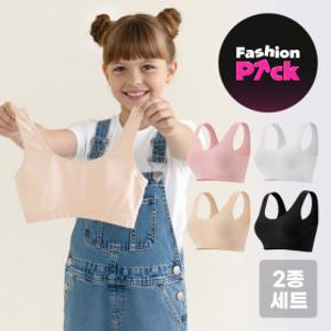 (패션픽)(20+20%)(2개세트) 더 아이 주니어 하이틴 심리스 브라탑 일체형 노와이어 학생 속옷