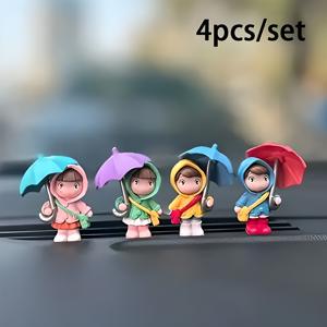 차량용 장식인형 장식품 피규어 4종 세트