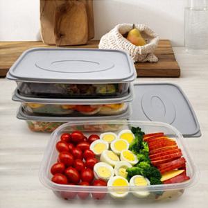 냉장고 냉동실 정리용기 1800ml 납작이 전자레인지 밀폐용기 BPA Free 국내생산