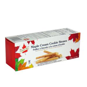 터키힐 메이플 크림 쿠키 스트로우 (125g) 3개 캐나다 직수입 풍부한 메이플 시럽 함유