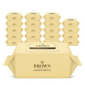 브라운 물티슈 프리미엄 브라운 80g 고평량 1등급 아기물티슈 70매 캡형 10+10팩